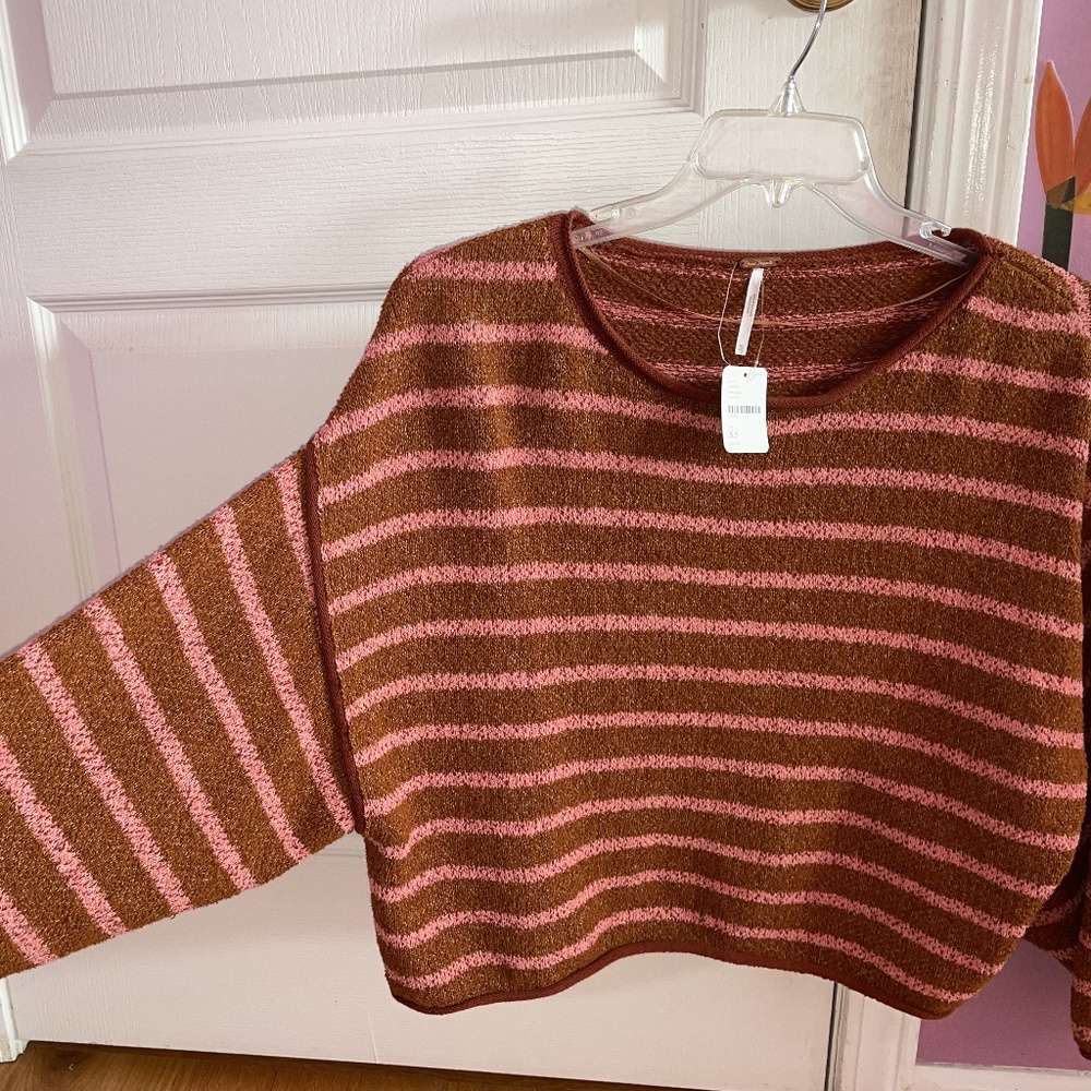 Free People Rusty Orange Sweater
